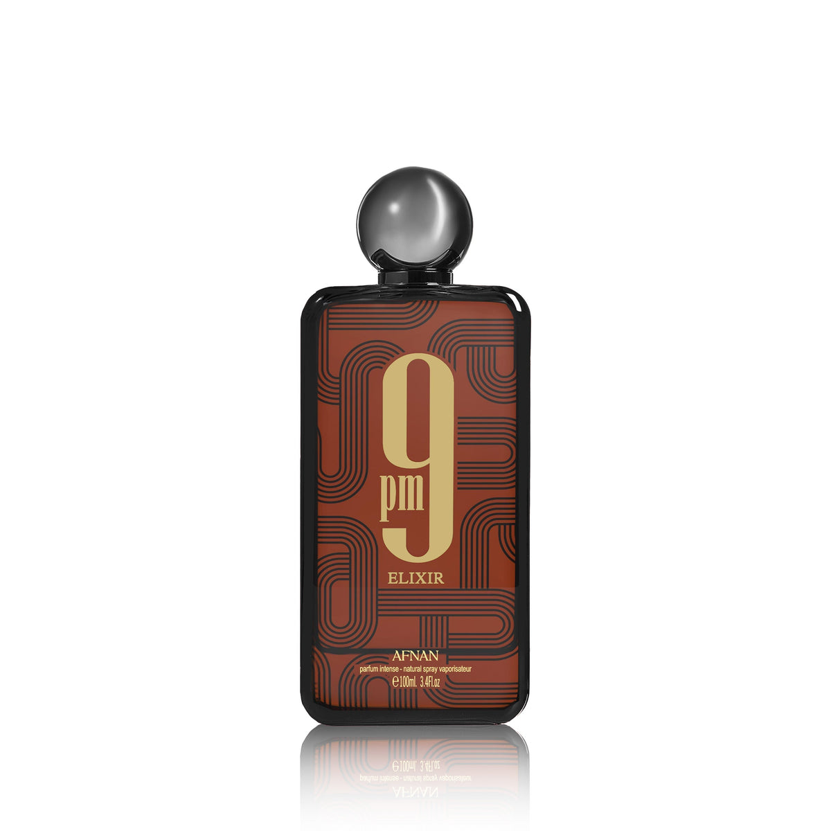 Flacon Afnan 9PM Elixir illustrant le guide sur le sillage d’un parfum