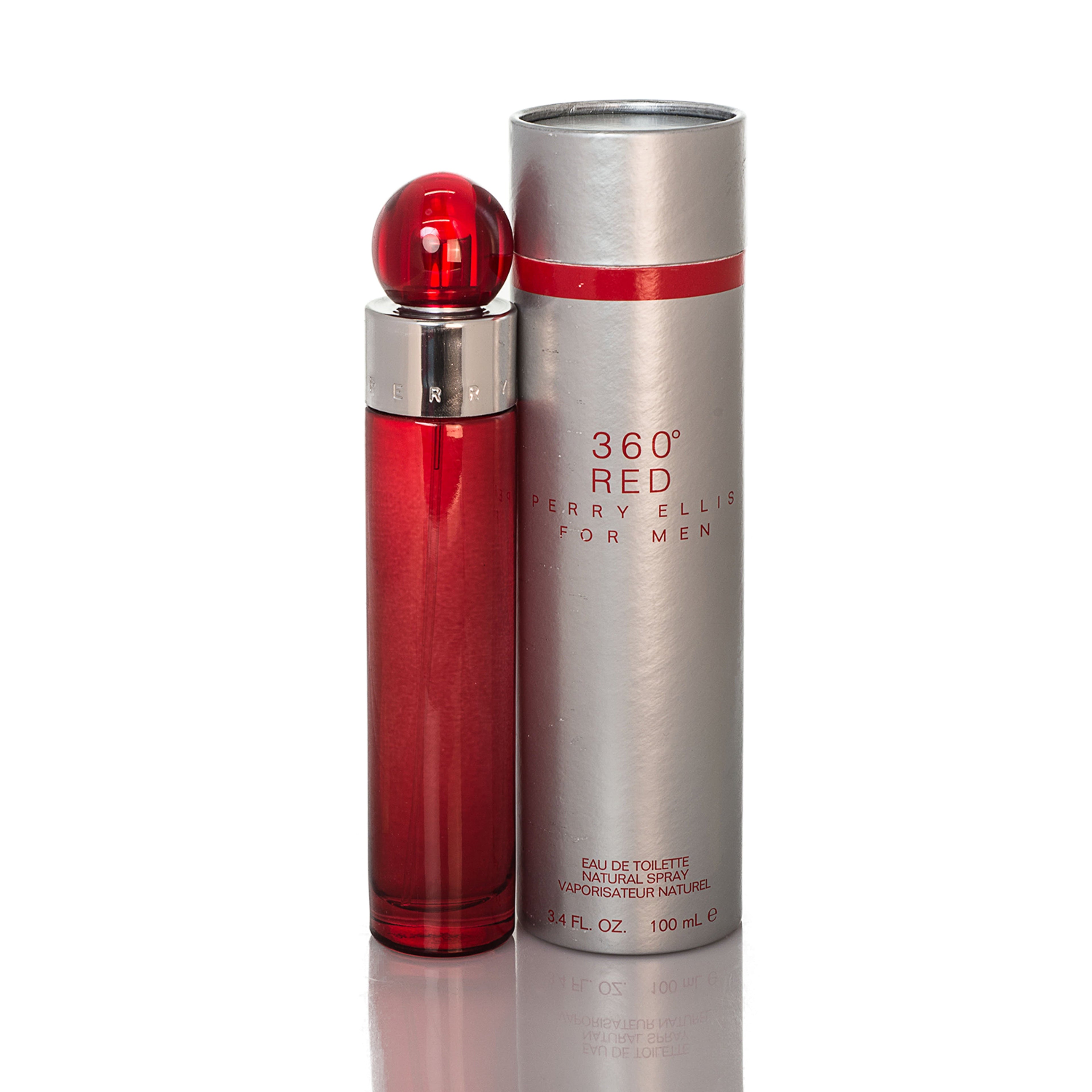 Set - Perry Ellis '360 Red' For Men 100ml 4pc Gift Set