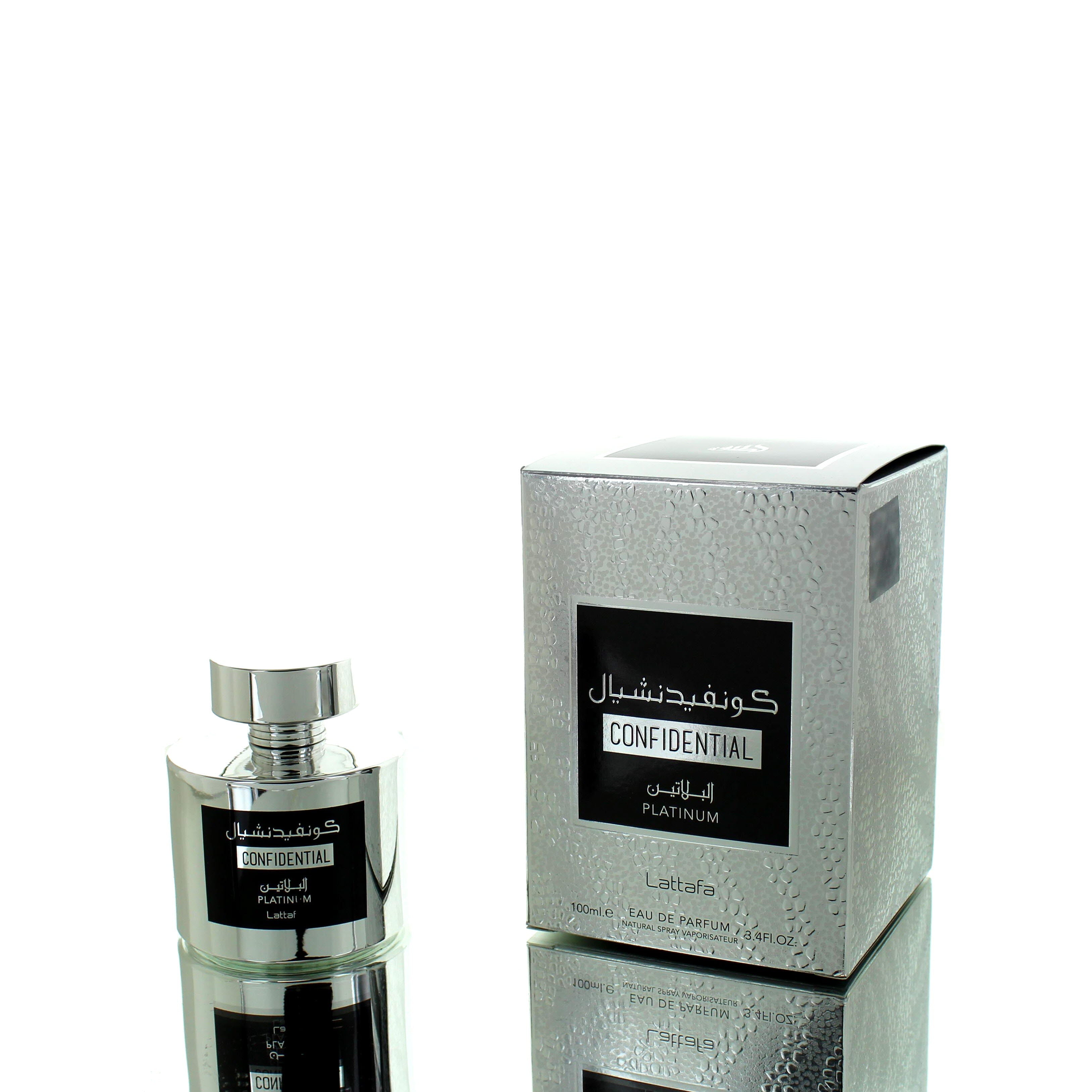 Lattafa Confidential Platinum EDP M 100ml Boxed