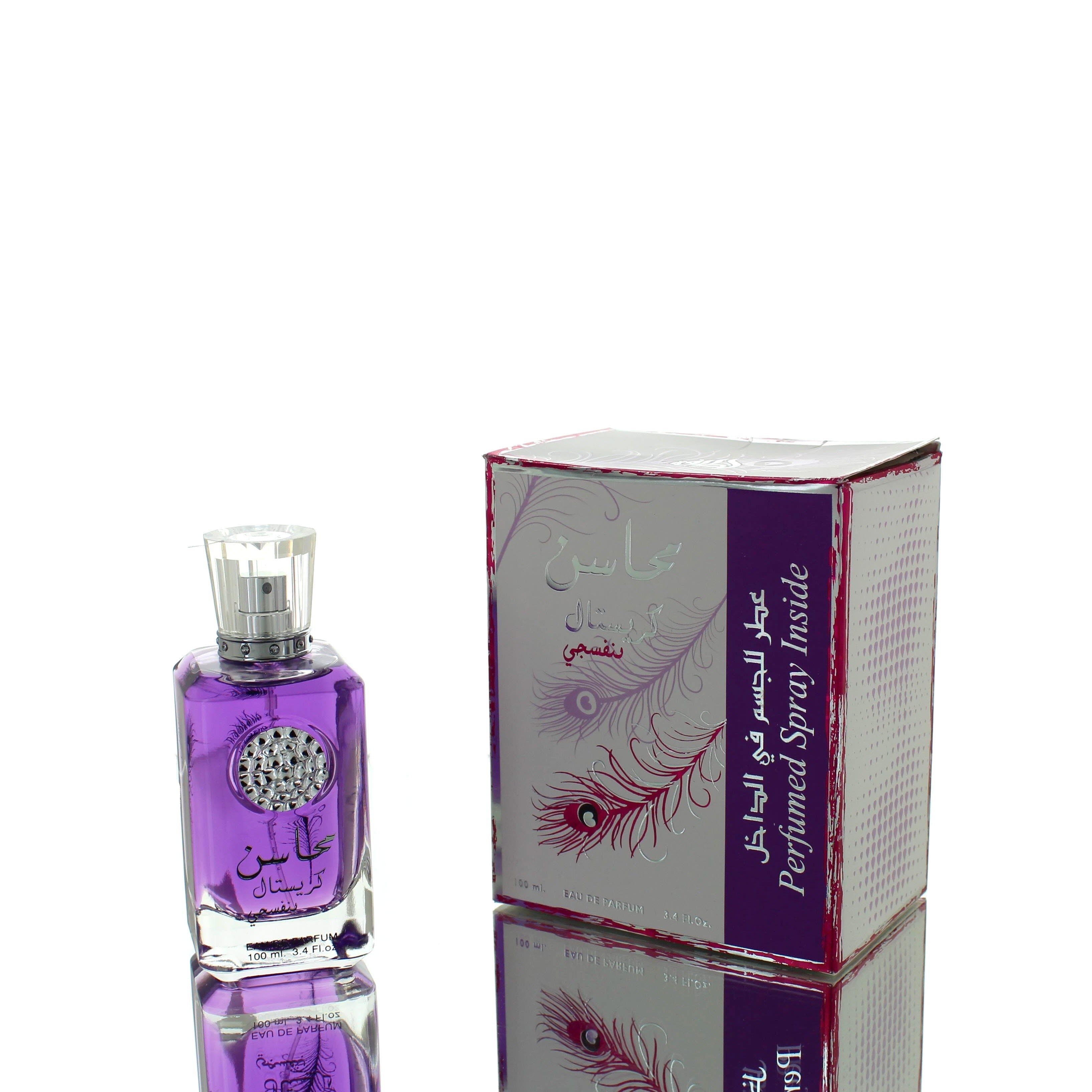 Lattafa Mahasin Crystal Violet (with Deo) EDP W 100ml Boxed